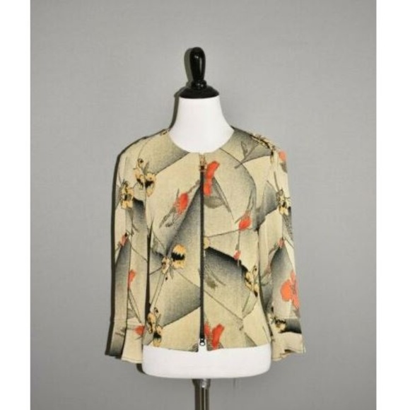 Joseph Ribkoff Jackets & Blazers - Joseph Ribkoff Floral Textured Zip Jacket Blazer.